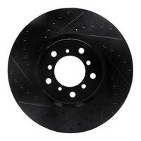 R1 Concepts R1 00-03 BMW M5 Right Front Drilled & Slotted Black Brake Rotor
