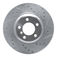 R1 Concepts R1 02-08 BMW 750LI Front Right Drilled & Slotted Silver Brake Rotor