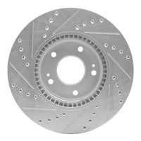 R1 Concepts R1 12-16 Kia SportAGE (USA/Canada) Front Right Drilled & Slotted Silver Brake Rotor