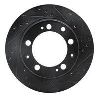 R1 Concepts R1 87-89 Porsche 944 Except Turbo Rear Right Drilled & Slotted Black Brake Rotor