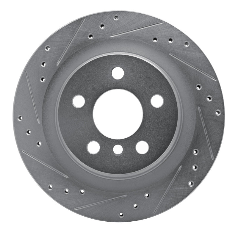 R1 Concepts R1 16-26 BMW 228I Gran Coupe Rear Left Drilled & Slotted Silver Brake Rotor