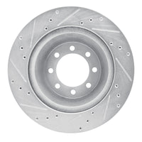 R1 Concepts R1 68-76 Ford E-350 Econoline Front Left Drilled & Slotted Silver Brake Rotor