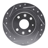 R1 Concepts R1 90-03 Ford Escort Rear Left Drilled & Slotted Silver Brake Rotor