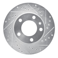 R1 Concepts R1 82-89 BMW 535I Front Right Drilled & Slotted Silver Brake Rotor