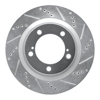 DFC 07-22 Lexus LX570 Front Right Drilled & Slotted Silver Brake Rotor