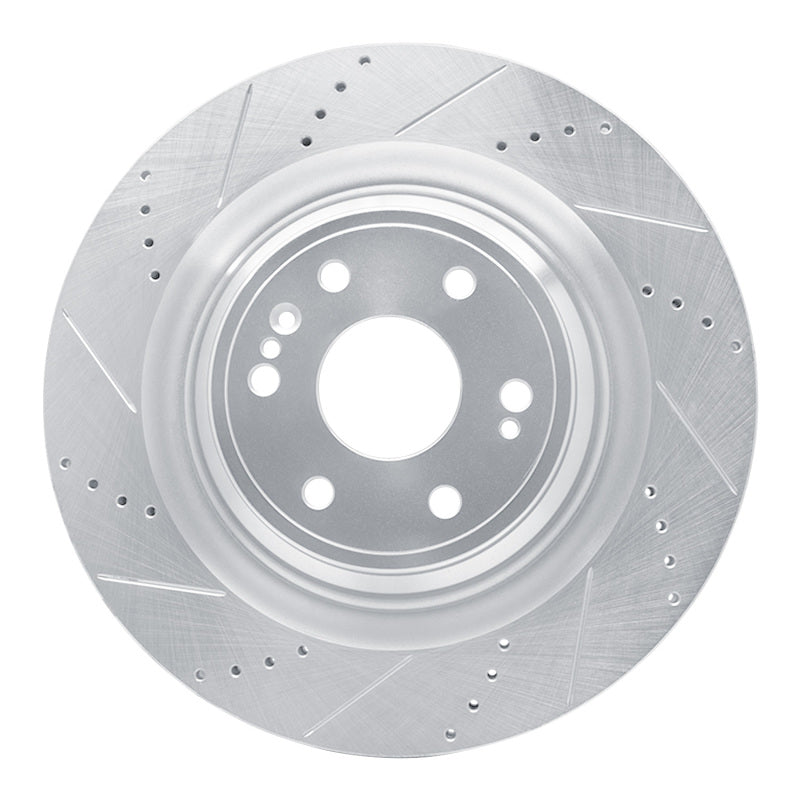 R1 Concepts R1 14-20 Cadillac Escalade ESV Front Left Drilled & Slotted Silver Brake Rotor