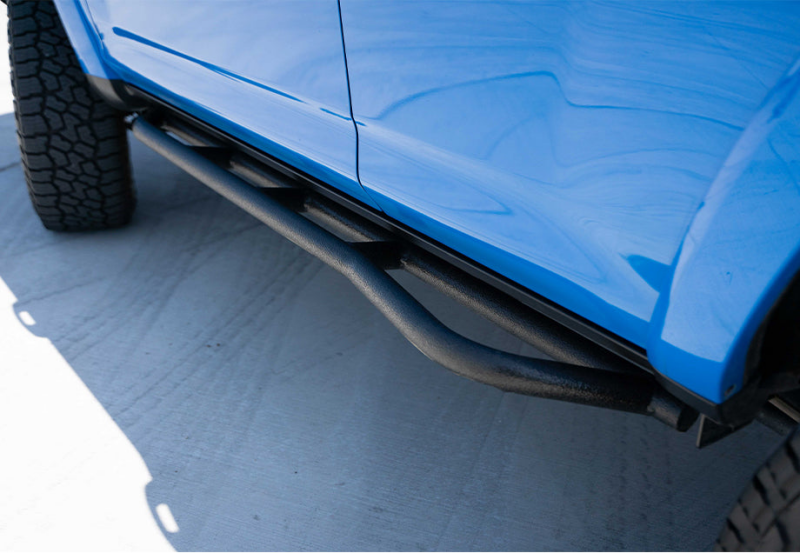 Cali Raised LED Cali Raised 10-24 Toyota 4Runner Trail Edition Bolt On Rock Sliders - Kick Out / Powder Coat