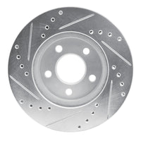 R1 Concepts R1 86-90 Chrysler Town & Country Front Right Drilled & Slotted Silver Brake Rotor