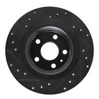 R1 Concepts R1 18-25 Volvo XC60 Rear Right Drilled & Slotted Black Brake Rotor