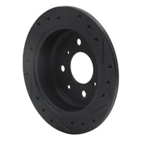 R1 Concepts R1 98-00 Chrysler LHS Front Left Drilled & Slotted Black Brake Rotor