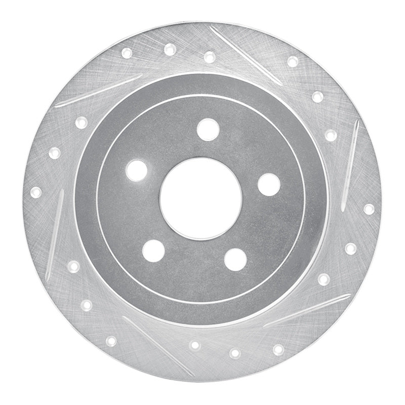 R1 Concepts R1 95-07 Chrysler PT Cruiser Rear Right Drilled & Slotted Silver Brake Rotor