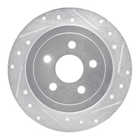 R1 Concepts R1 95-07 Chrysler PT Cruiser Rear Right Drilled & Slotted Silver Brake Rotor