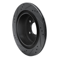 R1 Concepts R1 02-06 Infiniti Q45 Rear Right Drilled & Slotted Black Brake Rotor