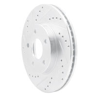 R1 Concepts R1 07-10 Chevrolet COBALT Front Left Drilled & Slotted Silver Brake Rotor