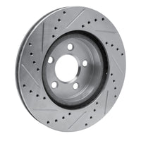 R1 Concepts R1 2005-2023 Chrysler 300 Front Right Drilled & Slotted Silver Brake Rotor