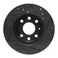 R1 Concepts R1 88-20 Chevrolet SPARK (Mexico) Front Left Drilled & Slotted Black Brake Rotor