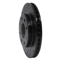 R1 Concepts R1 88-07 Dodge Colt Front Left Drilled & Slotted Black Brake Rotor