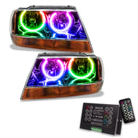 ORACLE Lighting Oracle 99-04 Jeep Grand Cherokee SMD HL - Black - ColorSHIFT w/ 2.0 Controller