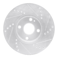 R1 Concepts R1 16-25 Mazda 2 (Mexico) Front Left Drilled & Slotted Silver Brake Rotor