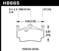 Hawk Performance Hawk 17-20 Porsche 718 Boxster 2.0L Base Exc.Ceramic Composite Brakes Rear ER-1 Brake Pads