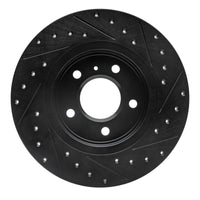 R1 Concepts R1 05-05 Buick Terraza Rear Left Drilled & Slotted Black Brake Rotor
