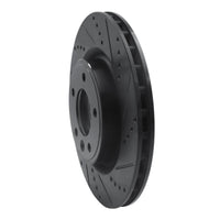 R1 Concepts R1 18-20 Land Rover Range Rover Sport Rear Right Drilled & Slotted Black Brake Rotor