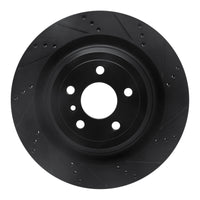 R1 Concepts R1 13-19 Mercedes-Benz GLS450 Rear Right Drilled & Slotted Black Brake Rotor
