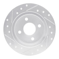 R1 Concepts R1 91-98 Saturn SC1 Rear Right Drilled & Slotted Silver Brake Rotor