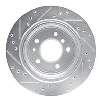R1 Concepts R1 91-95 BMW 540I Rear Right Drilled & Slotted Silver Brake Rotor
