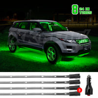 XKGLOW XK Glow Tube Single Color Underglow LED Accent Light Car/Truck Kit Green - 8x24In