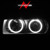 ANZO 1992-1998 BMW 3 Series E36 Projector Headlights w/ Halo Black G2 1 pc