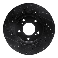 R1 Concepts R1 91-96 Acura NSX Front Right Drilled & Slotted Black Brake Rotor
