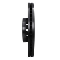 R1 Concepts R1 00-03 Audi A8 Front Left Drilled & Slotted Black Brake Rotor
