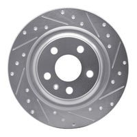 R1 Concepts R1 18-25 Volvo S60 Rear Right Drilled & Slotted Silver Brake Rotor