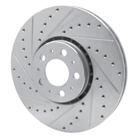 R1 Concepts R1 03-14 Volvo XC90 Front Left Drilled & Slotted Silver Brake Rotor