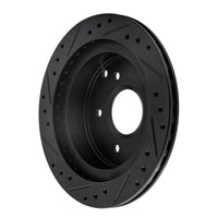 R1 Concepts R1 84-87 Chevrolet Corvette Rear Right Drilled & Slotted Black Brake Rotor