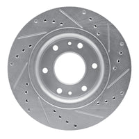 R1 Concepts R1 06-09 Buick Rainier Front Left Drilled & Slotted Silver Brake Rotor
