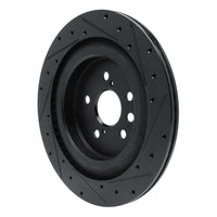 R1 Concepts R1 2020-2025 Lexus RX350 Rear Left Drilled & Slotted Black Brake Rotor