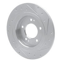 R1 Concepts R1 13-25 Hyundai SONATA Rear Left Drilled & Slotted Silver Brake Rotor