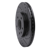 R1 Concepts R1 2011-2025 Buick LaCrosse Front Right Drilled & Slotted Black Brake Rotor
