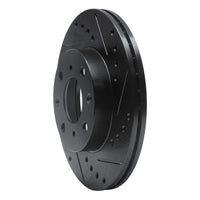 R1 Concepts R1 86-91 Acura Integra Front Right Drilled & Slotted Black Brake Rotor
