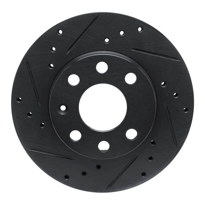 R1 Concepts R1 88-20 Chevrolet SPARK (Mexico) Front Left Drilled & Slotted Black Brake Rotor