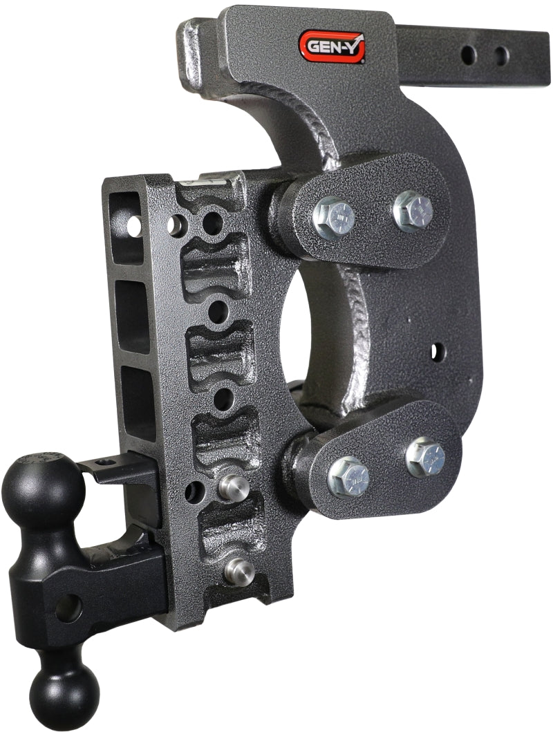 GEN-Y Hitch Gen-Y The Boss Torsion-Flex 2in Shank 15in Drop 16K Hitch w/GH-051 Dual-Ball/Pintle Lock/Stab Kit