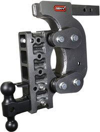GEN-Y Hitch Gen-Y The Boss Torsion-Flex 2in Shank 15in Drop 16K Hitch w/GH-051 Dual-Ball/Pintle Lock/Stab Kit