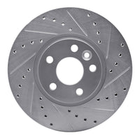 R1 Concepts R1 07-18 Land Rover Range Rover Evoque Front Left Drilled & Slotted Silver Brake Rotor