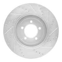 R1 Concepts R1 03-05 Lincoln AVIATOR Front Left Drilled & Slotted Silver Brake Rotor