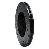 R1 Concepts R1 96-15 Mercedes-Benz C280 Front Right Drilled & Slotted Black Brake Rotor