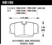 Hawk Performance Hawk BMW 3 Series / Mercedes Benz 190 Series / Saab 900/9000 DTC-60 Race Front Brake Pads
