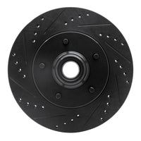 R1 Concepts R1 97-99 Ford F-150 RWD Front Left Drilled & Slotted Black Brake Rotor