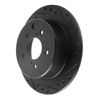 R1 Concepts R1 90-96 Infiniti Q45 Rear Right Drilled & Slotted Black Brake Rotor
